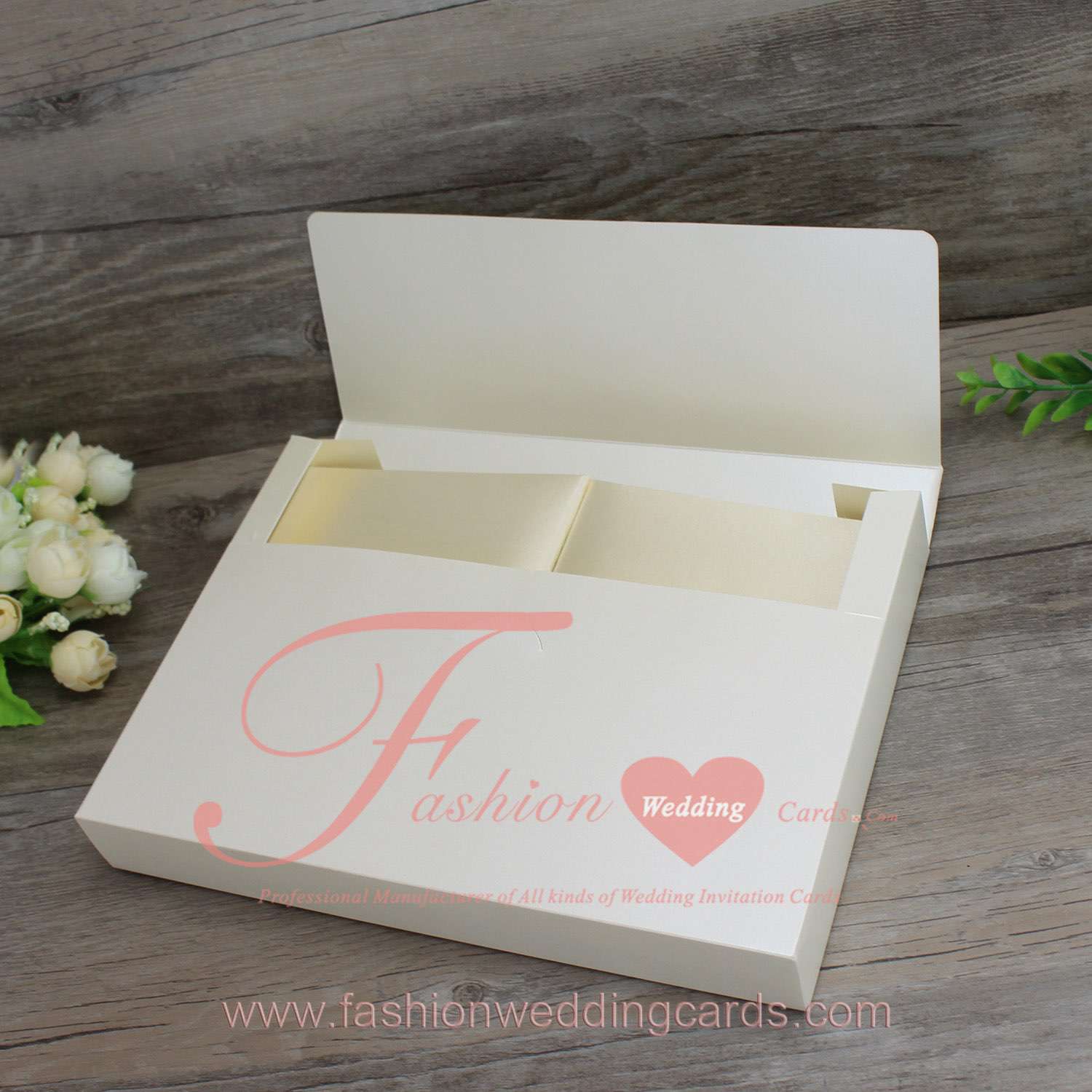 Custom Elegant Silk Wedding Invitation Folio with Crystals
